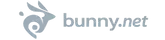 Gray logo of a stylized rabbit head next to the text "bunny.net" on a light background.