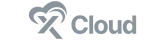 Gray logo with a stylized letter "X" inside a cloud shape, followed by the word "Cloud" in gray text on a light background.